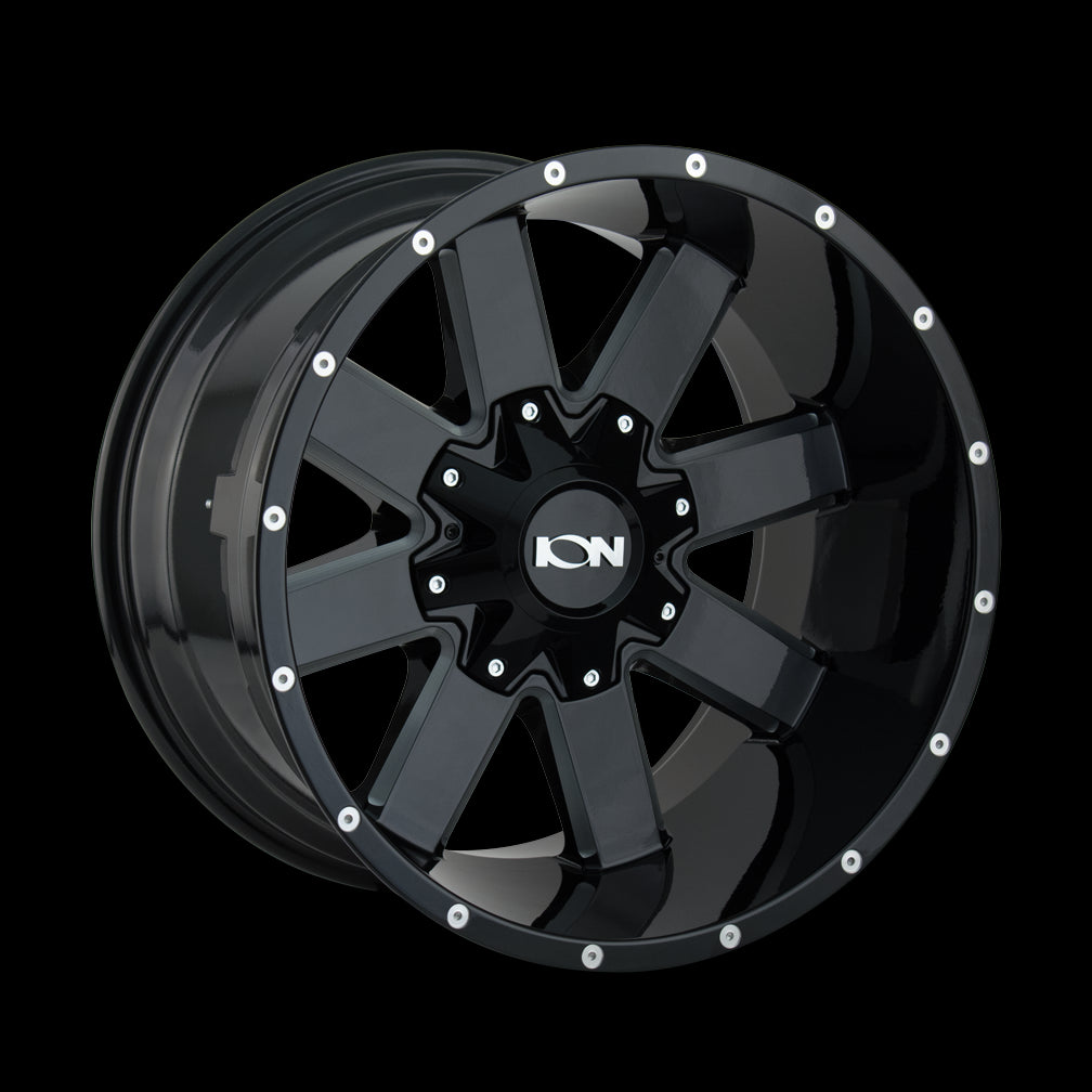 17x9 ION Alloy 141 Gloss Black/Milled Spokes Wheel/Rim 6x135 6-135 17-9