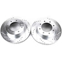 PowerStop Evolution Drilled Slotted Rotors Pair Front For Nissan NV1500