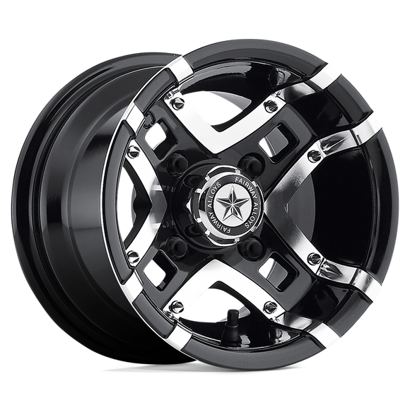 10X7 Fairway Alloys Prestige Gloss Black Machined Wheel/Rim 4x101.6 ET-25