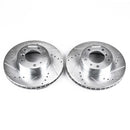 PowerStop Evolution Drilled Slotted Rotors Pair Front For BMW 735i