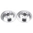 PowerStop Evolution Drilled Slotted Rotors Pair Rear For Honda CRX