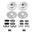 PowerStop Genuine Geomet Coated Rotor and Low-Dust Ceramic Brake Pad Kit