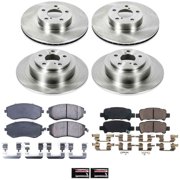 PowerStop OE Stock Replacement Low-Dust Ceramic Brake Pad and Rotor Kit