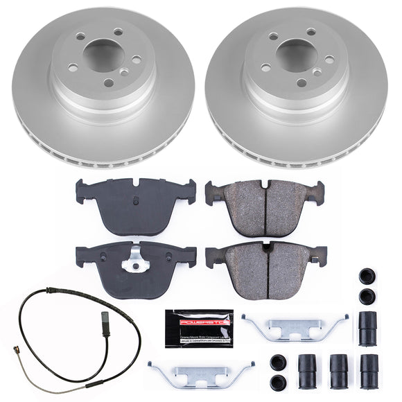 PowerStop Genuine Geomet Coated Rotor and Carbon-Fiber Ceramic Brake Pad Kit