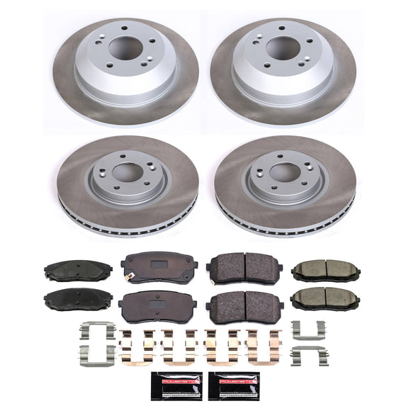 PowerStop Semi-Coated Rotor and Low-Dust Ceramic Brake Pad Kit