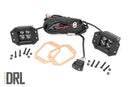 Rough Country Black Series LED Light Pair 2"Flush Mount Amber DRL