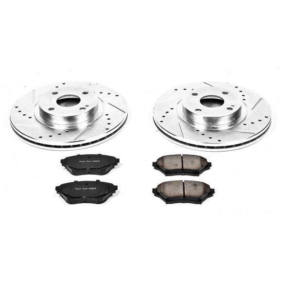 PowerStop Z23 Daily Driver Carbon-Fiber Ceramic Brake Pad and Drilled & Slotted
