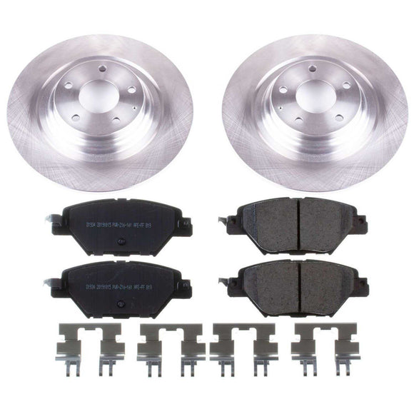 PowerStop OE Stock Replacement Low-Dust Ceramic Brake Pad and Rotor Kit