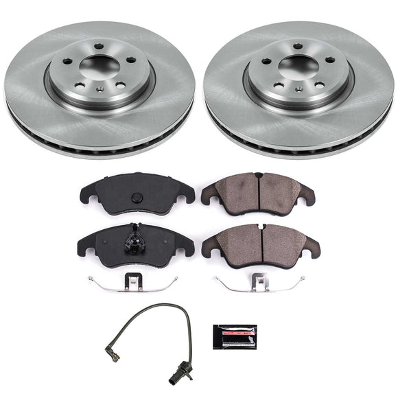 PowerStop OE Stock Replacement Low-Dust Ceramic Brake Pad and Rotor Kit