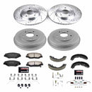 PowerStop Z36 Ceramic Brake Pads with Drilled Slotted Rotors and Drum Shoe Kit