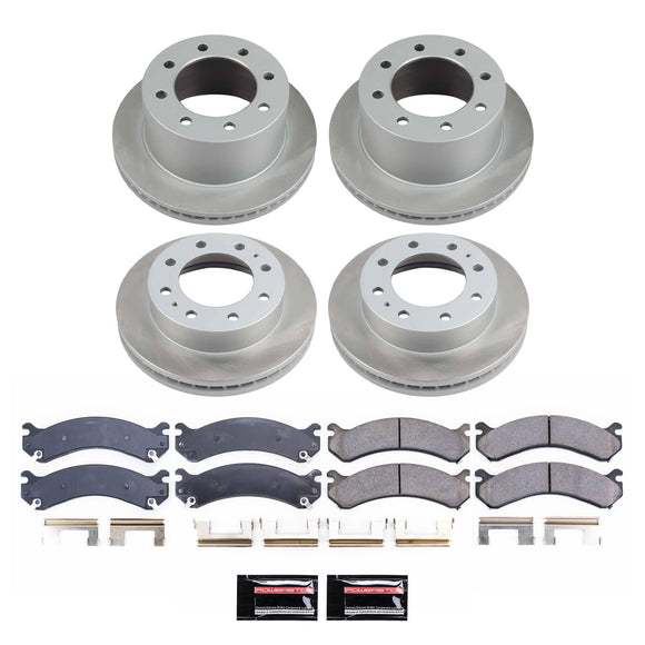 PowerStop Semi-Coated Rotor and Low-Dust Ceramic Brake Pad Kit