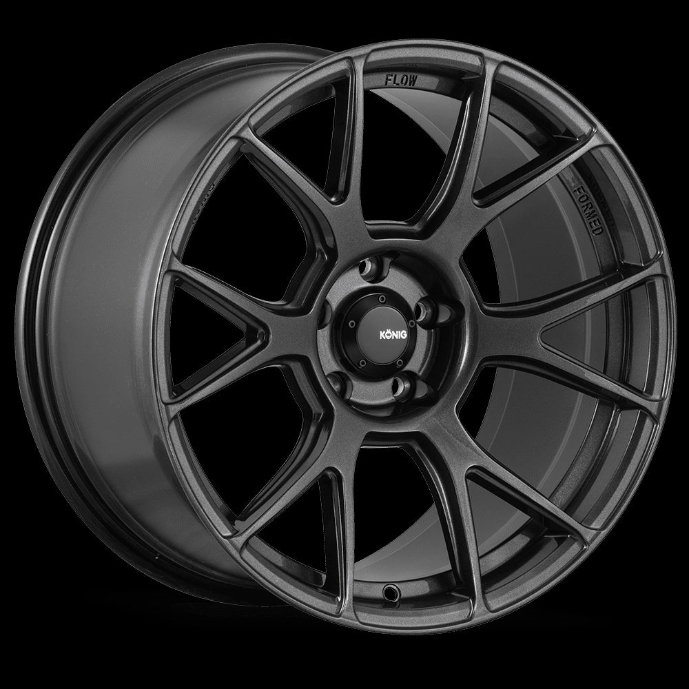 18x8.5 Konig Ampliform Dark Metallic Graphite 5x100 ET44 Wheel Rim - 0