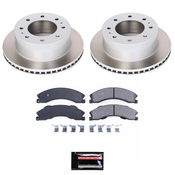 PowerStop Semi-Coated Rotor and Low-Dust Ceramic Brake Pad Kit