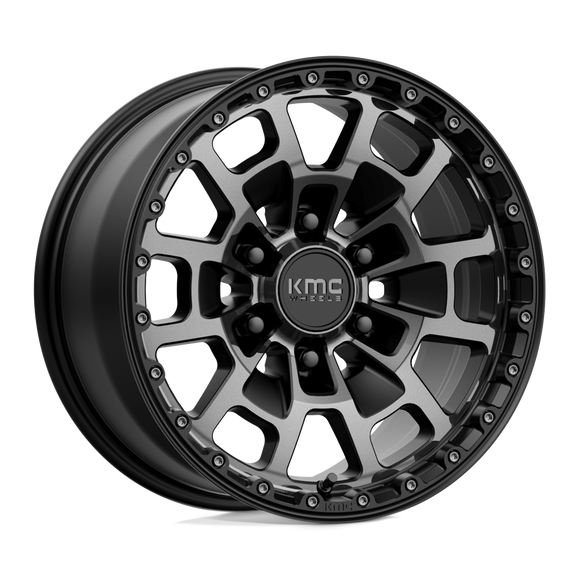 17X8.5 KMC KM718 SUMMIT Satin Black With Gray Tint 6X139.7 ET18 wheel/rim