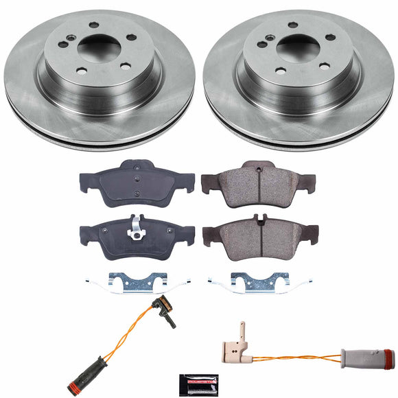 PowerStop OE Stock Replacement Low-Dust Ceramic Brake Pad and Rotor Kit