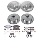 PowerStop Z36 Carbon-Fiber Ceramic Brake Pad with Drilled and Slotted Rotor Kit