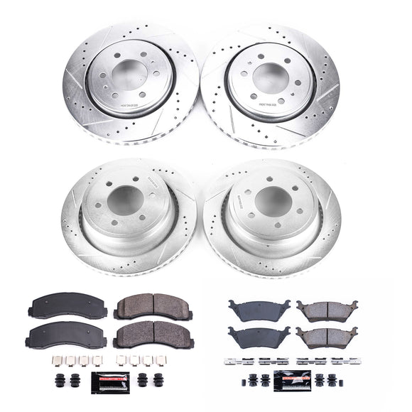 PowerStop Z23 Daily Driver Carbon-Fiber Ceramic Brake Pad and Drilled & Slotted