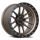 18x9 Lock Off-Road Krawler Matte Bronze Black Ring 5x127 5x5 ET-12 Wheel