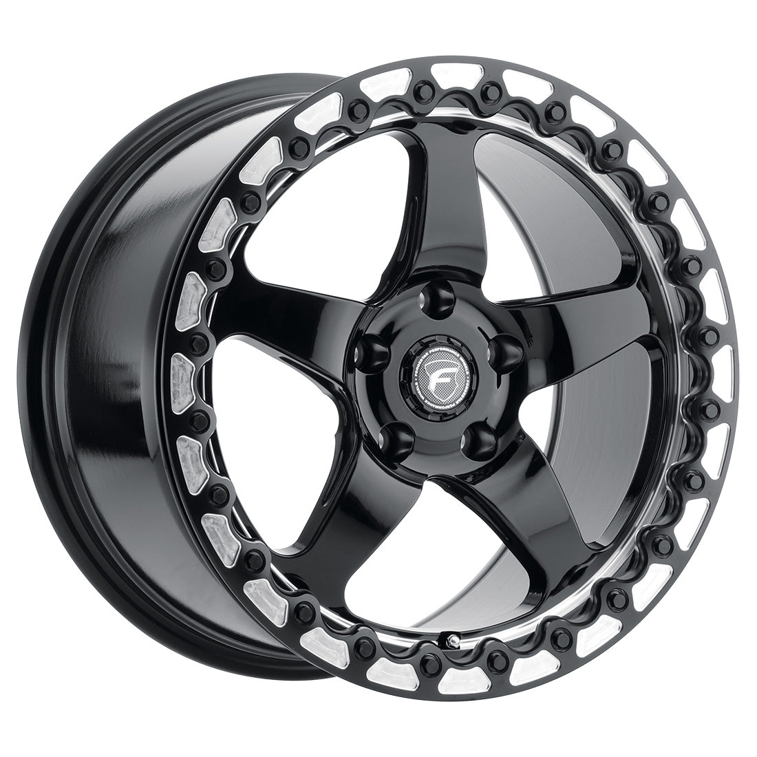 15x10 Forgestar D5 Beadlock Black Machined 5x114.3 5x4.5 ET50 Wheel Rim