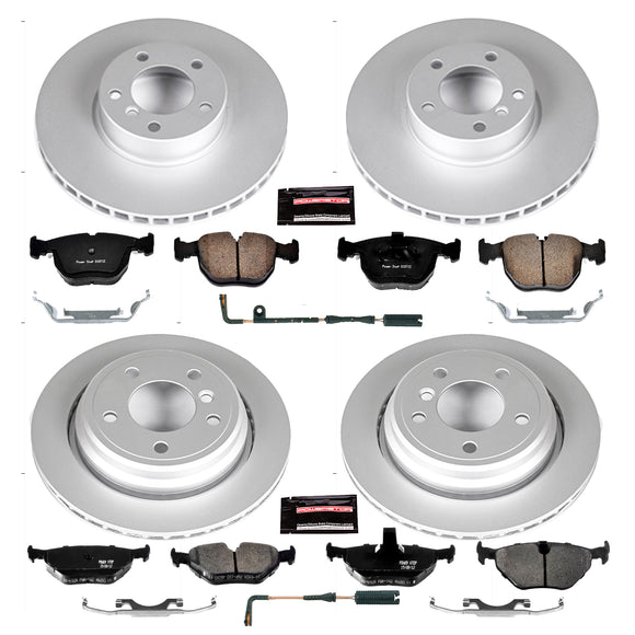 PowerStop Genuine Geomet Coated Rotor and Carbon-Fiber Ceramic Brake Pad Kit