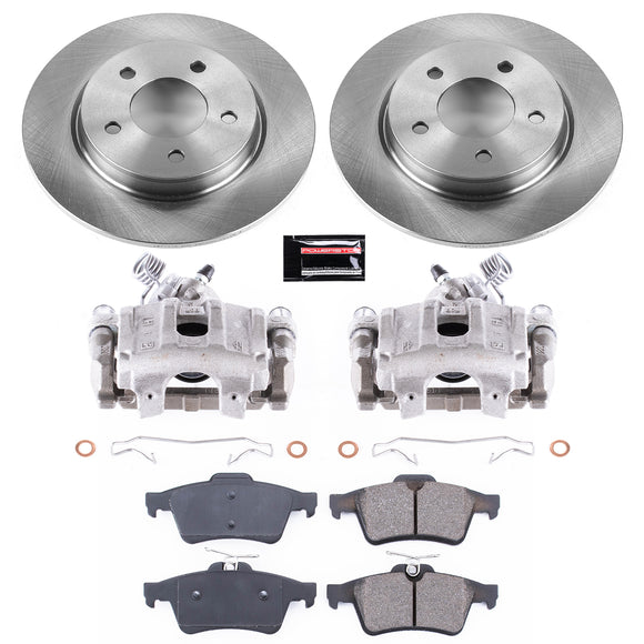 PowerStop OE Stock Replacement Low-Dust Ceramic Brake Pad, Rotor and Caliper Kit