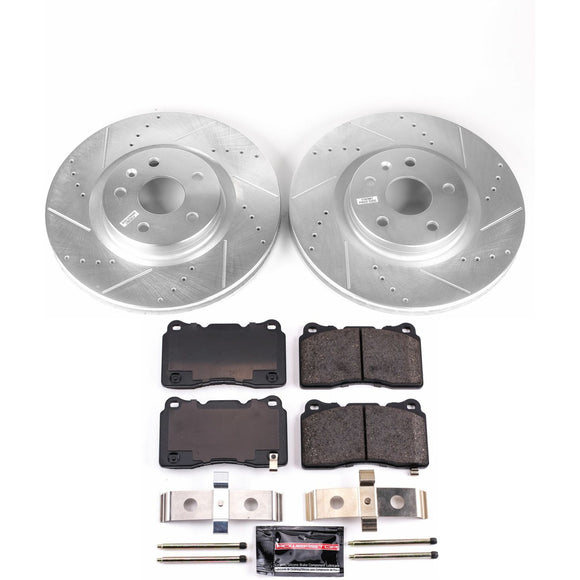 PowerStop Z23 Daily Driver Carbon-Fiber Ceramic Brake Pad and Drilled & Slotted