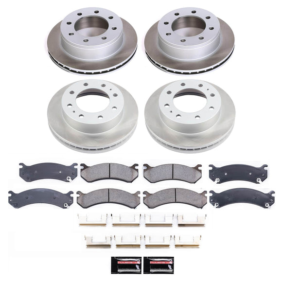 PowerStop Semi-Coated Rotor and Low-Dust Ceramic Brake Pad Kit