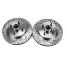 PowerStop Evolution Drilled And Slotted Rotors Pair Front For Ford Mustang