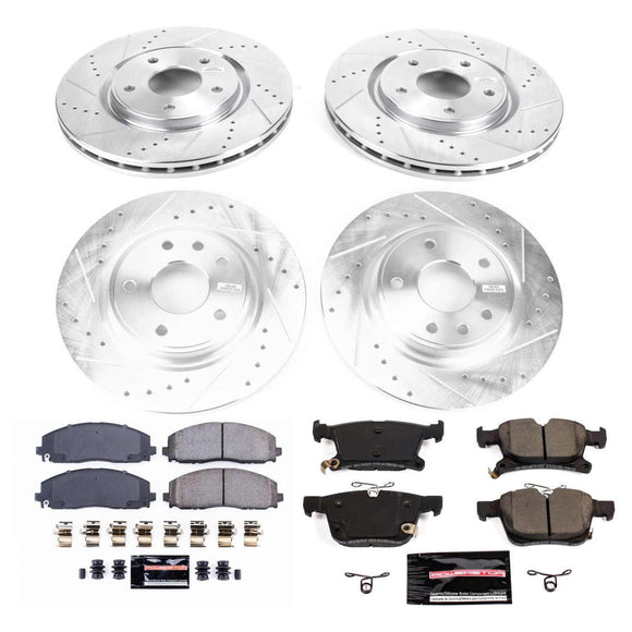 PowerStop Z23 Daily Driver Carbon-Fiber Ceramic Brake Pad and Drilled & Slotted