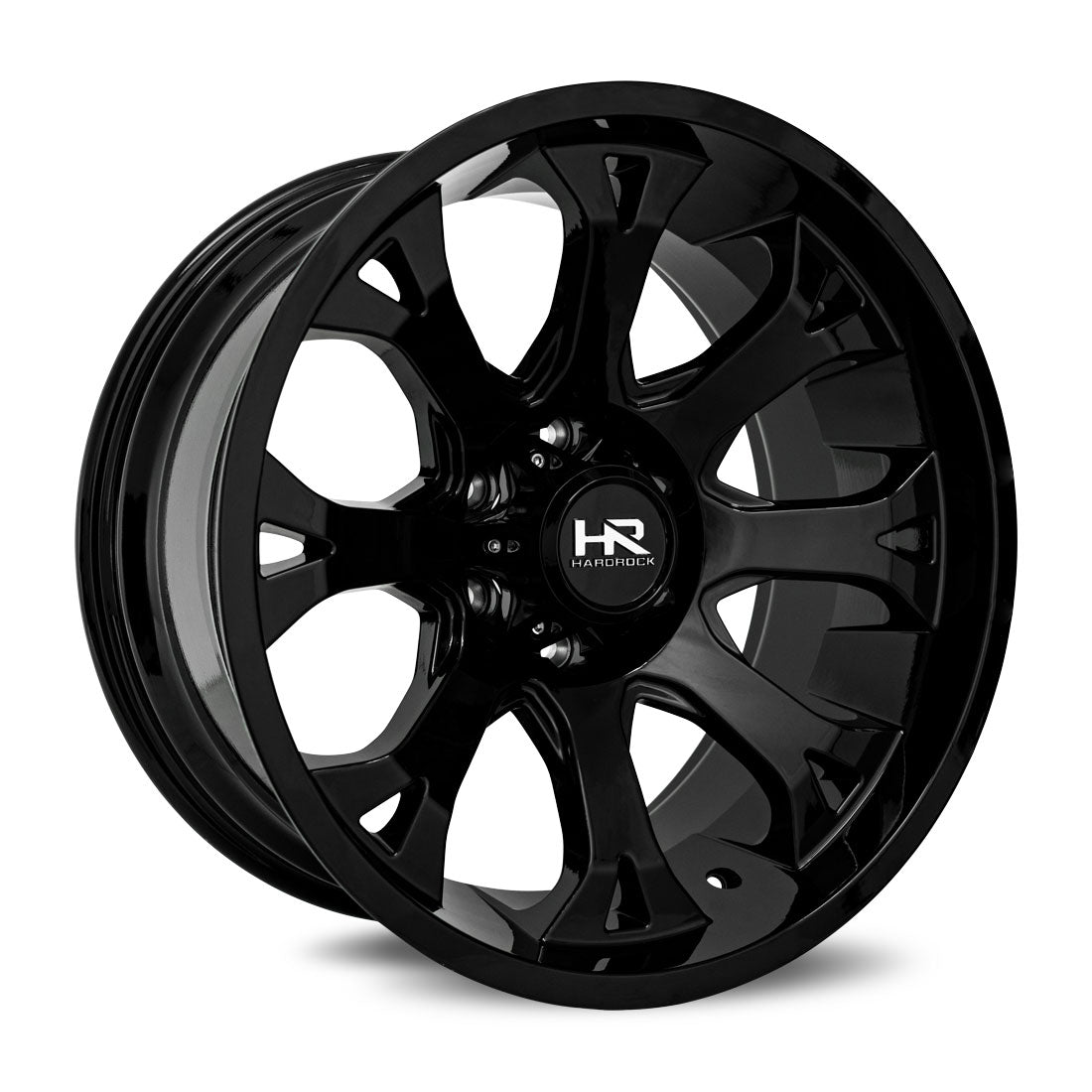 22x12 Hardrock Bloodshot Xposed Gloss Black 5x139.7 ET-76 wheel/rim