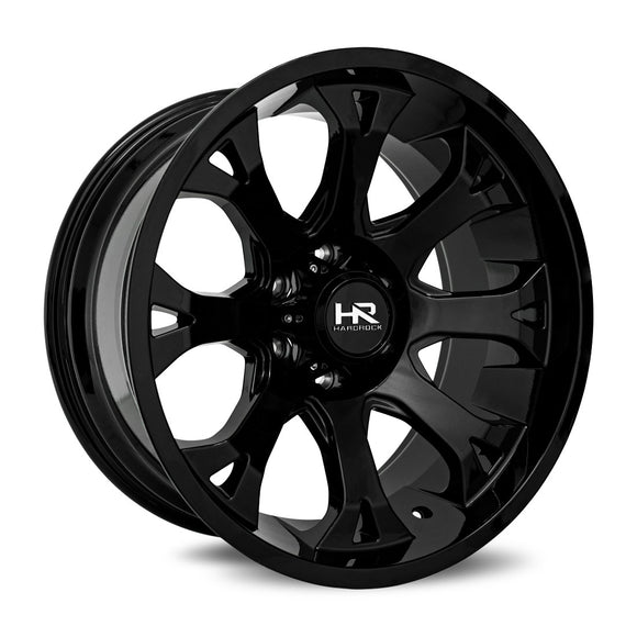 22x12 Hardrock Bloodshot Xposed Gloss Black 5x139.7 ET-76 wheel/rim