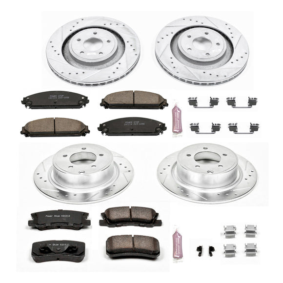 PowerStop Z23 Daily Driver Carbon-Fiber Ceramic Brake Pad and Drilled & Slotted
