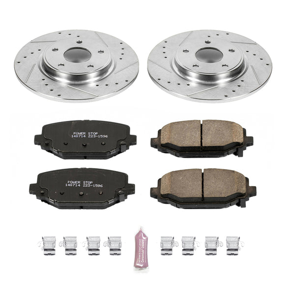 PowerStop Z23 Daily Driver Carbon-Fiber Ceramic Brake Pad and Drilled & Slotted