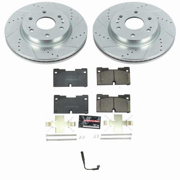 PowerStop Z23 Daily Driver Carbon-Fiber Ceramic Brake Pad and Drilled & Slotted