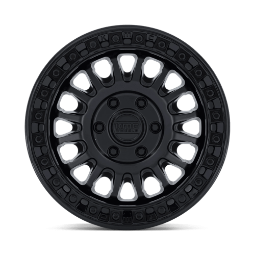 17x8 KMC KM552 IMS Matte Black Gloss Black Lip 6x139.7 ET32 CB106.1 Wheel