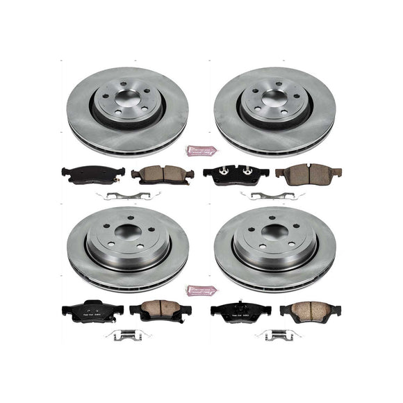 PowerStop OE Stock Replacement Low-Dust Ceramic Brake Pad and Rotor Kit