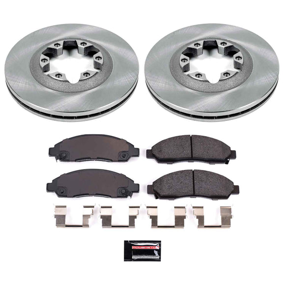 PowerStop OE Stock Replacement Low-Dust Ceramic Brake Pad and Rotor Kit