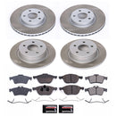 PowerStop Semi-Coated Rotor and Low-Dust Ceramic Brake Pad Kit