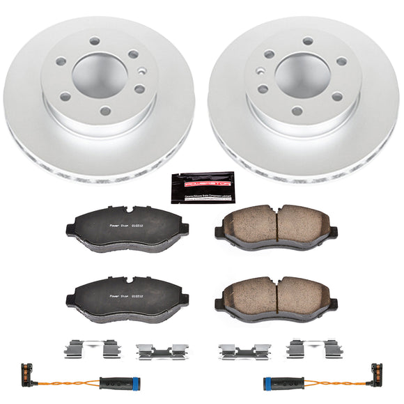 PowerStop Genuine Geomet Coated Rotor and Carbon-Fiber Ceramic Brake Pad Kit