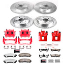 PowerStop Z36 Truck and SUV Ceramic Brake Pad, Drilled & Slotted Rotor, and Cali