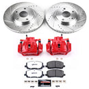 PowerStop Z36 Truck and SUV Ceramic Brake Pad, Drilled & Slotted Rotor, and Cali