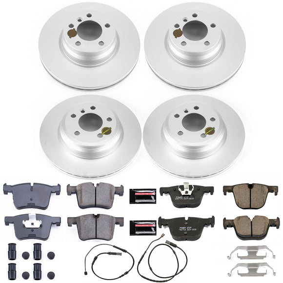 PowerStop Genuine Geomet Coated Rotor and Carbon-Fiber Ceramic Brake Pad Kit