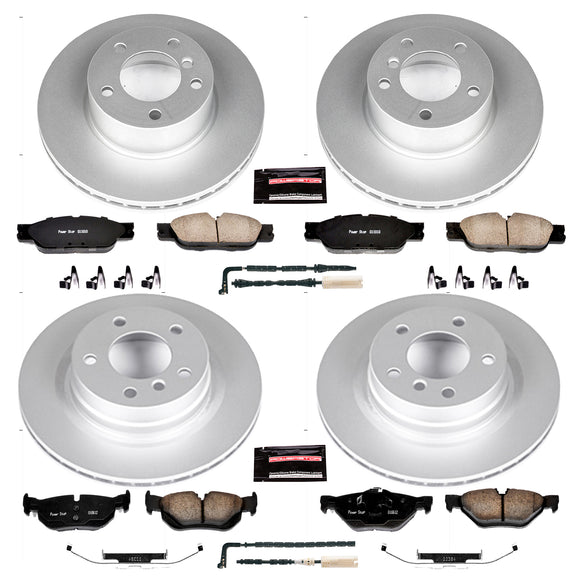PowerStop Genuine Geomet Coated Rotor and Carbon-Fiber Ceramic Brake Pad Kit