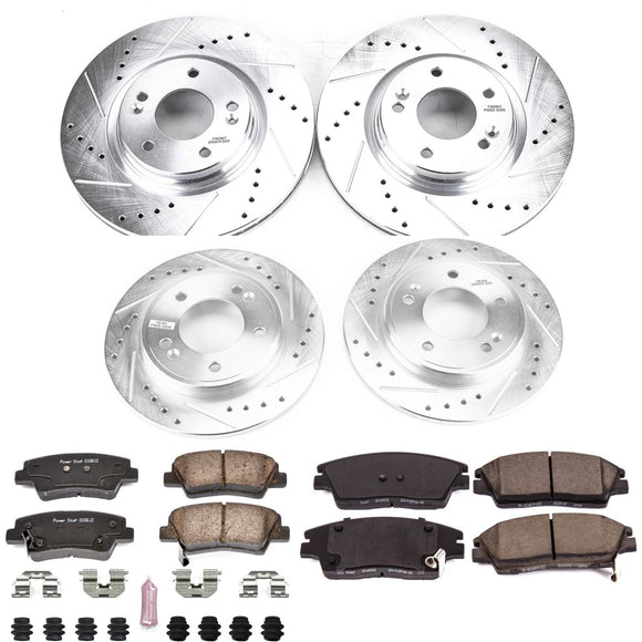 PowerStop Z23 Daily Driver Carbon-Fiber Ceramic Brake Pad and Drilled & Slotted
