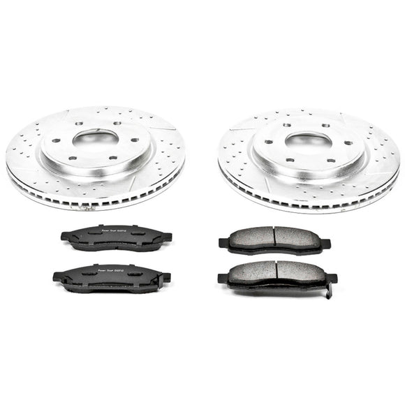 PowerStop Z23 Daily Driver Carbon-Fiber Ceramic Brake Pad and Drilled & Slotted