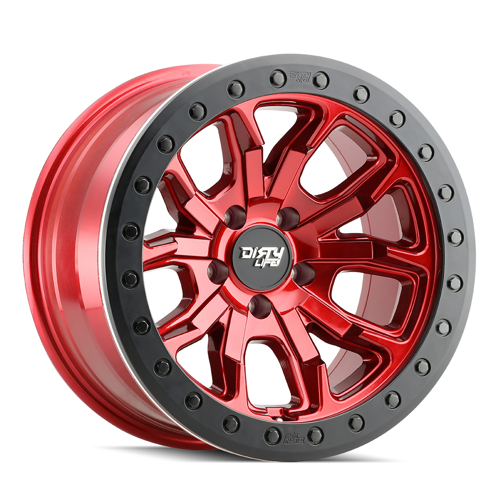 17x9 Dirty Life DT-1 Crimson Candy Red 6x135 ET-12 CB87.1 Wheel Rim ...