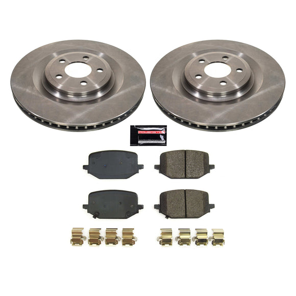 PowerStop OE Stock Replacement Low-Dust Ceramic Brake Pad and Rotor Kit