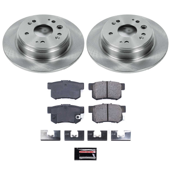 PowerStop OE Stock Replacement Low-Dust Ceramic Brake Pad and Rotor Kit
