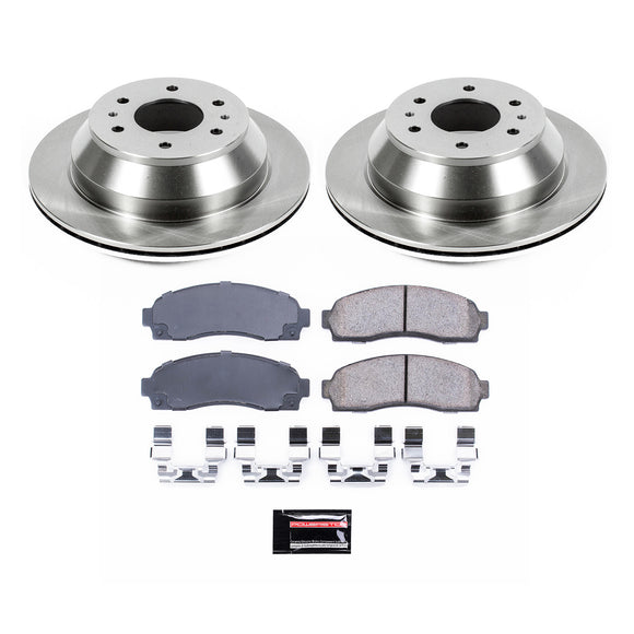 PowerStop OE Stock Replacement Low-Dust Ceramic Brake Pad and Rotor Kit