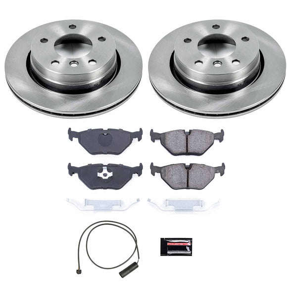 PowerStop OE Stock Replacement Low-Dust Ceramic Brake Pad and Rotor Kit
